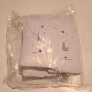 TayMac MW5070W White 1 Gang Decorator Toggle Switch Cover-Up Wall Plate 5-Pack